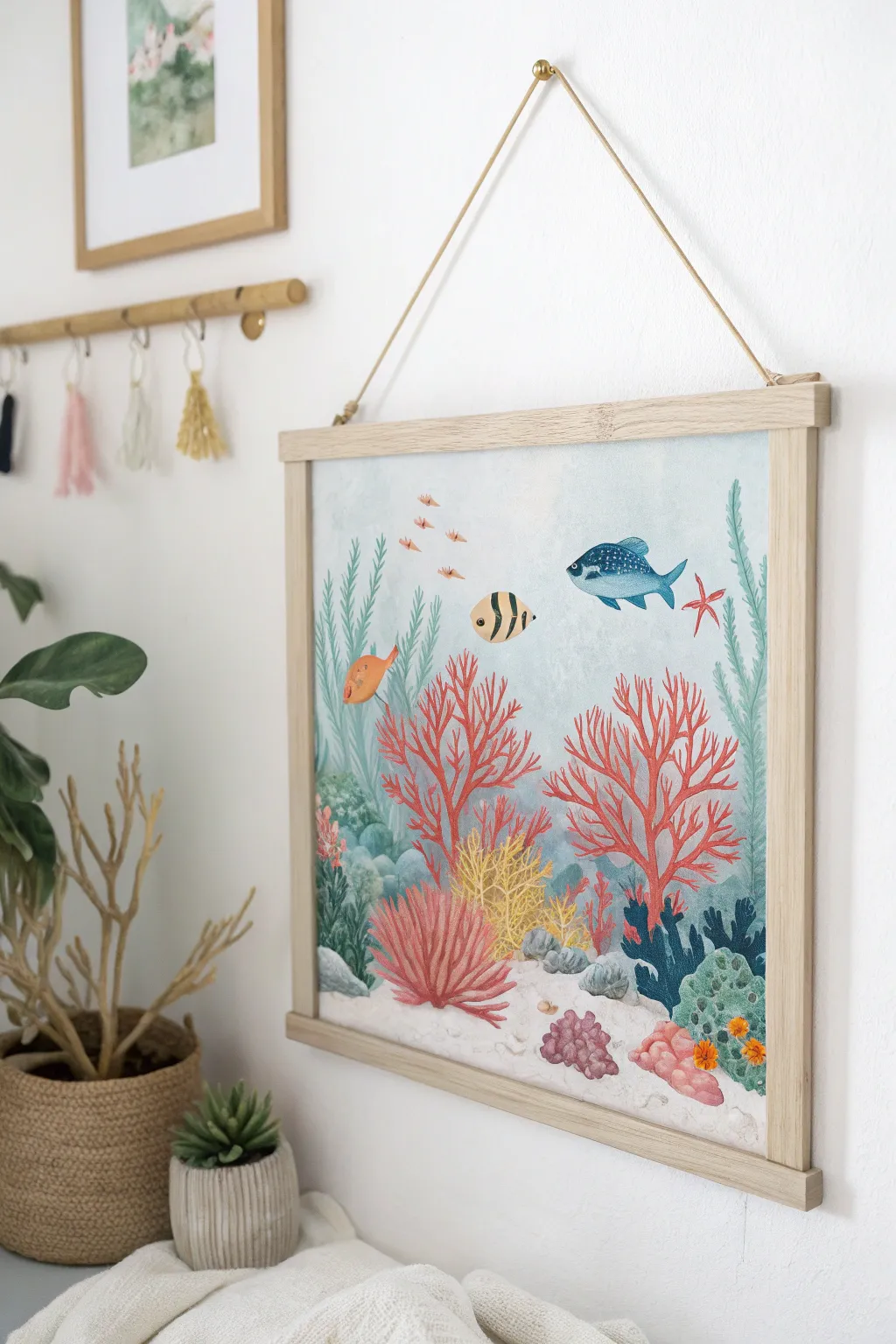 Dive into serenity with this stunning underwater kingdom wall art, bringing a touch of aquatic elegance to your space.