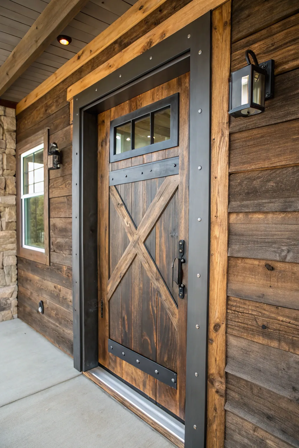 Elevate your farmhouse style with a bold mix of wood and metal for a modern, industrial edge.