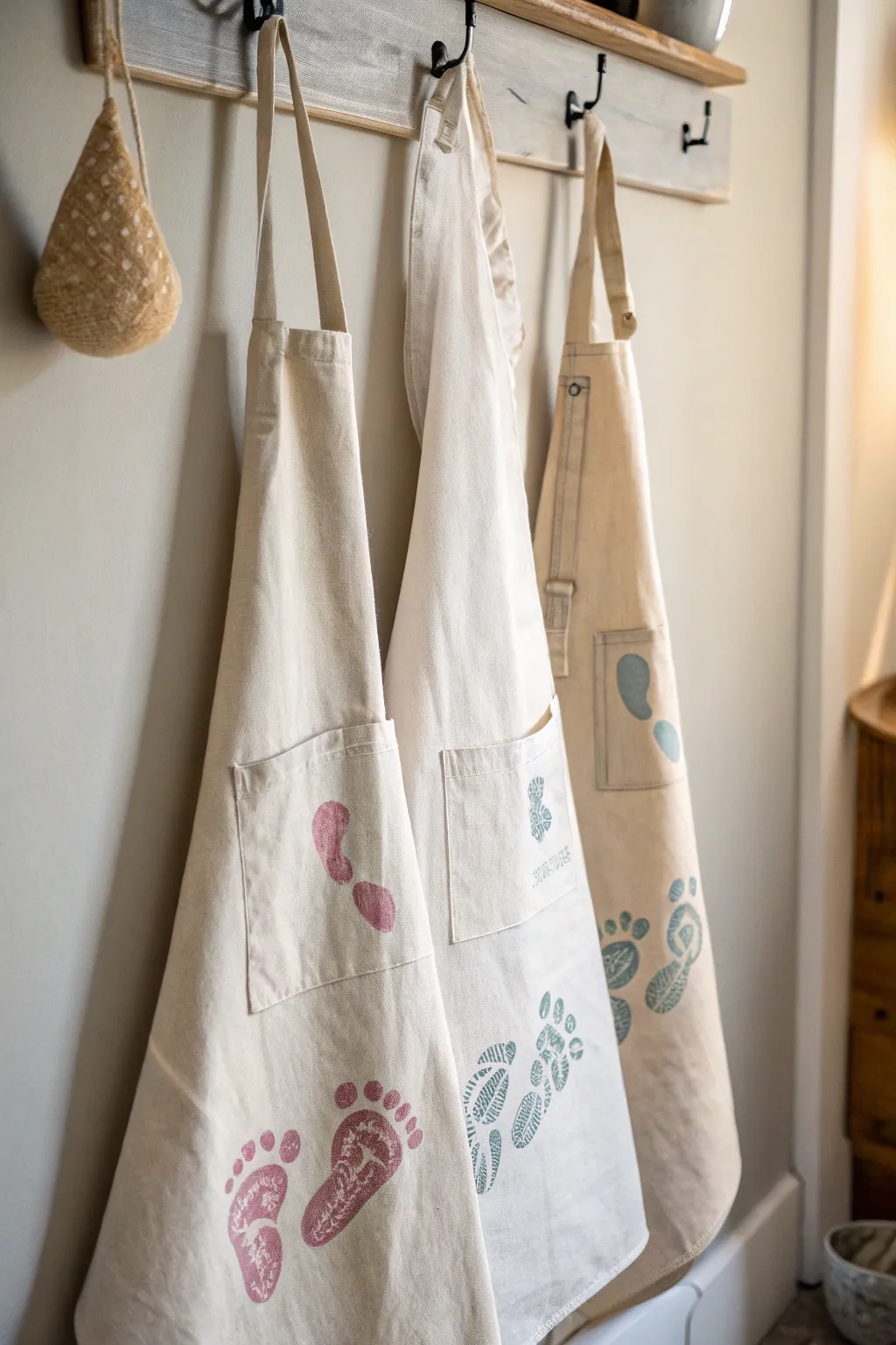 Celebrate Father's Day with a personal touch: a handcrafted footprint apron for the grill master in your life.