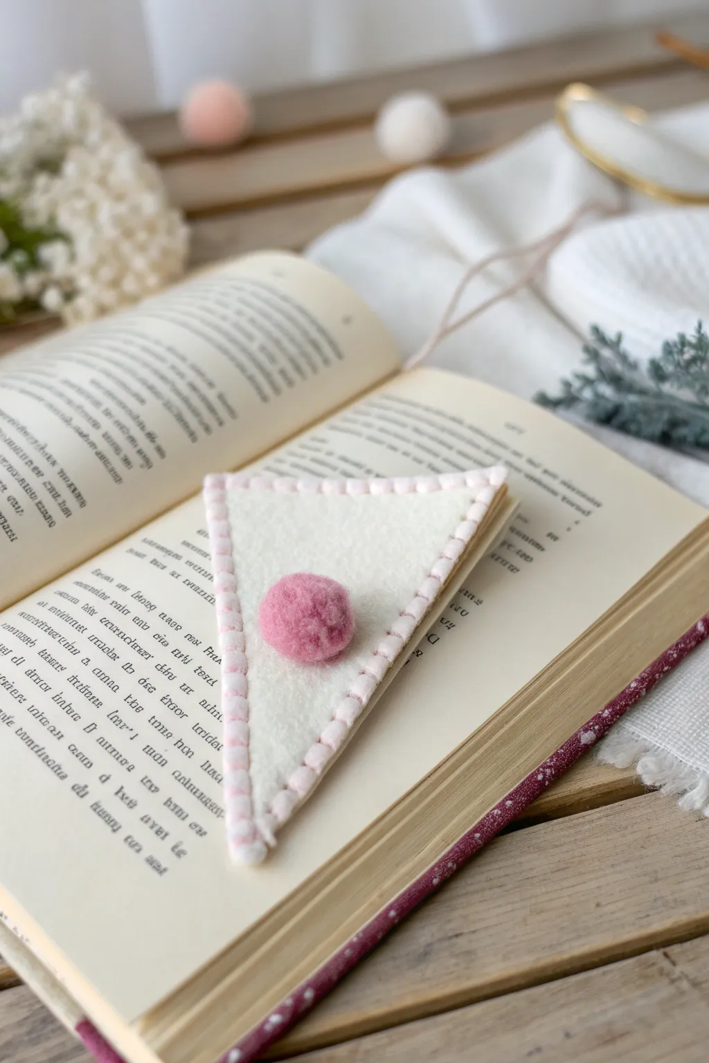 Add a playful pop to your reading with these charming pom-pom bookmarks!