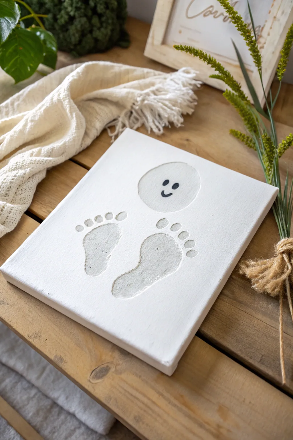 Step into the Halloween spirit with minimalist footprint ghosts that charm with simplicity and style.