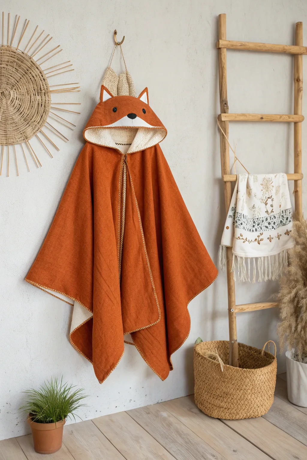 Embrace elegance and mystery with this handcrafted fox cape, the perfect touch for your unique costume.