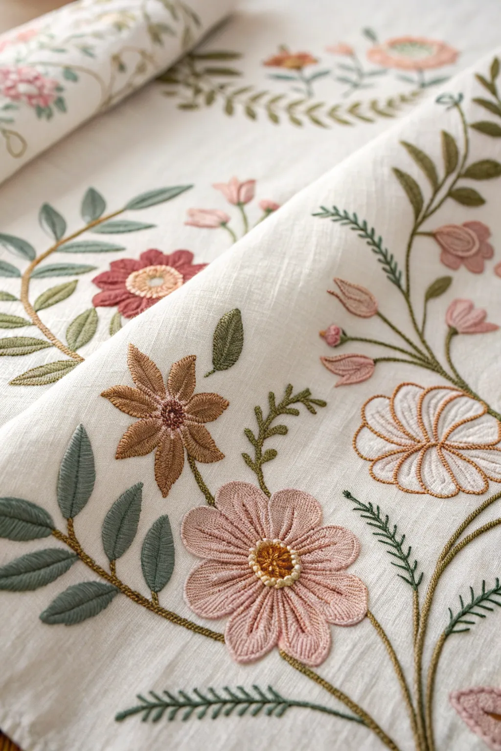 Embrace tranquility with these charming floral embroidery patterns that bring nature's elegance indoors.