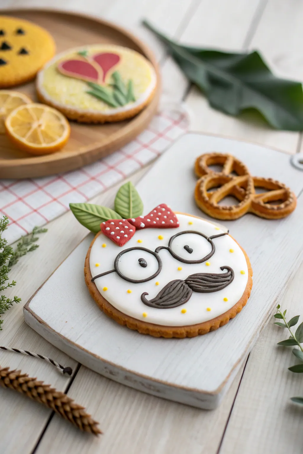 Craft your own cookie character with a touch of whimsy and natural flair!