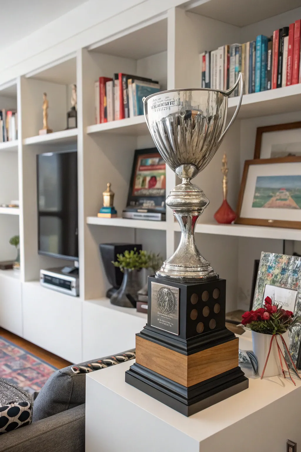 An upside-down trophy for the unconventional thinker.