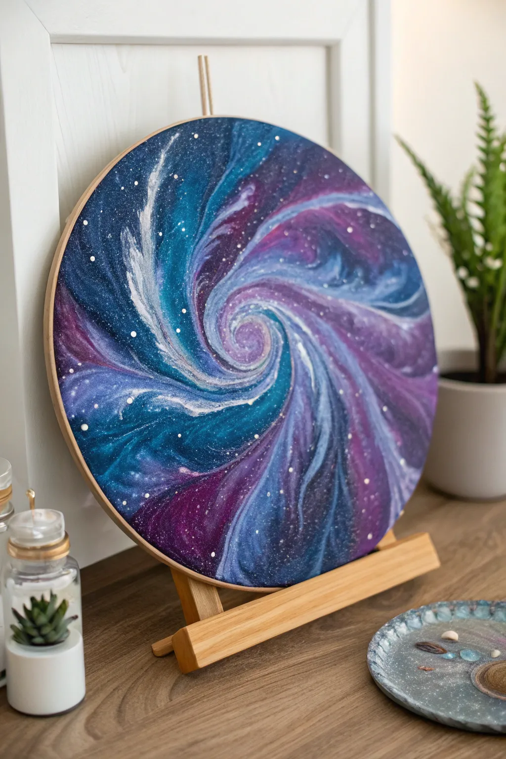 Unleash the universe with galaxy spin art! A simple craft that brings out the beauty of the cosmos, perfect for little creators. 🌌✨