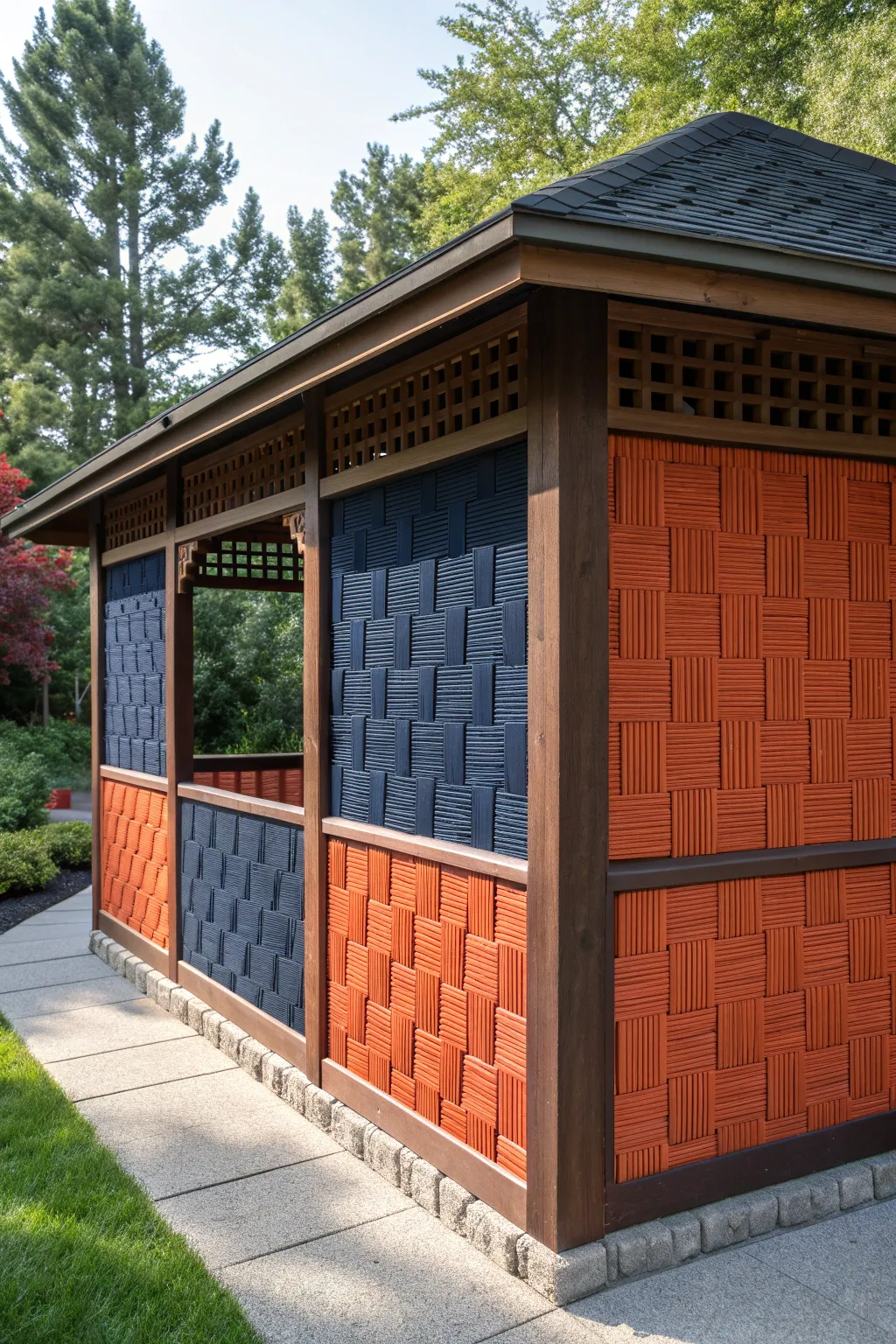 Transform your gazebo into a peaceful sanctuary with a stylish sound-absorbing wall.