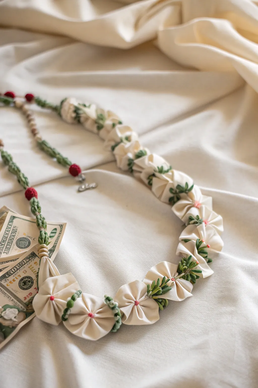 Celebrate achievements with a handcrafted money lei, where simplicity meets elegance.