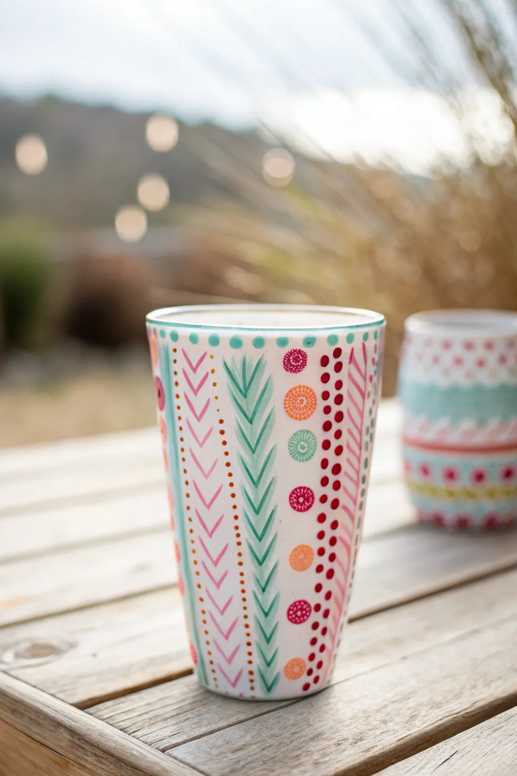 Brighten your mornings with a splash of color - handcrafted elegance for your kitchen.