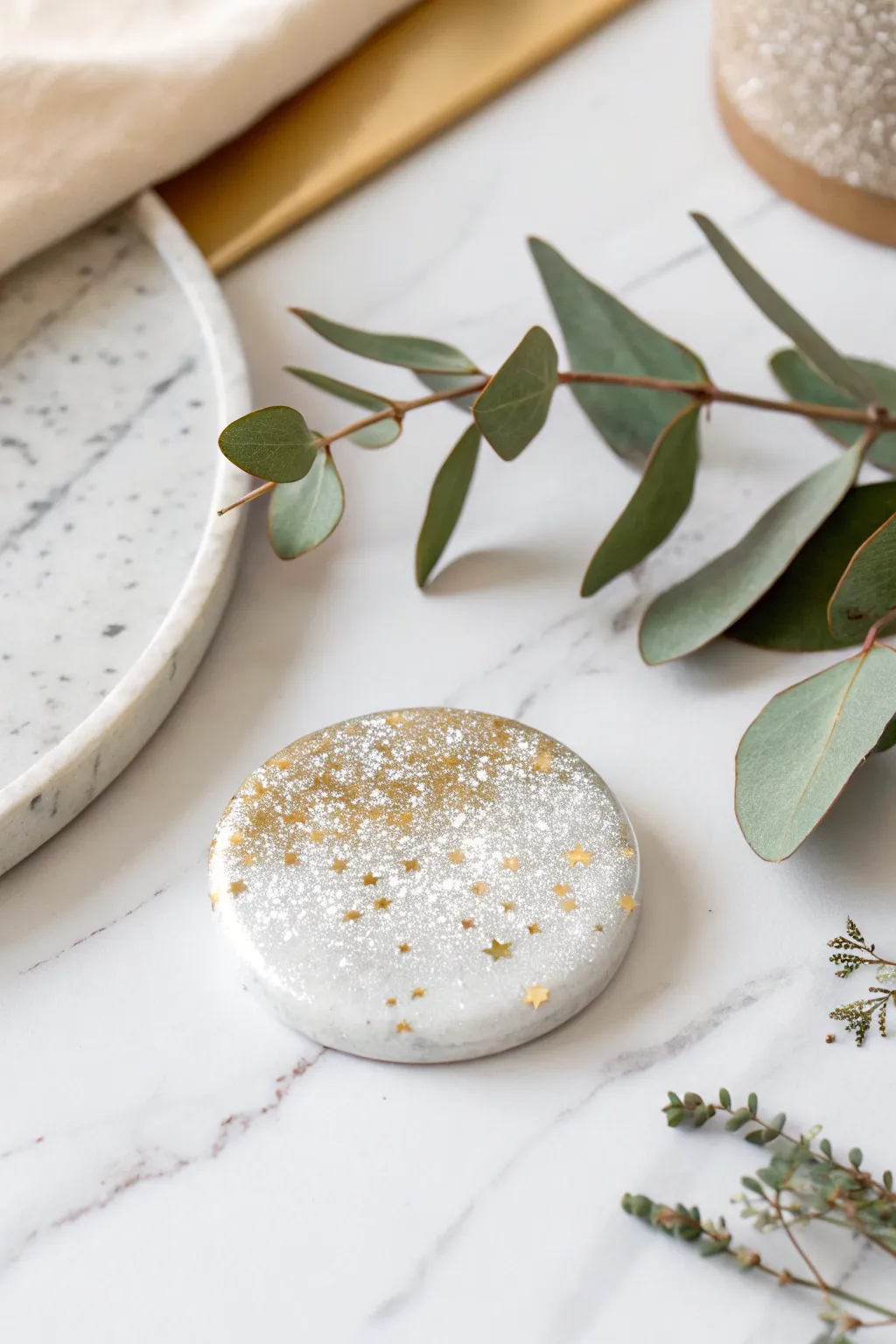 Add a touch of sparkle to your space with these chic glitter magnets, perfect for showcasing your favorite photos and reminders.