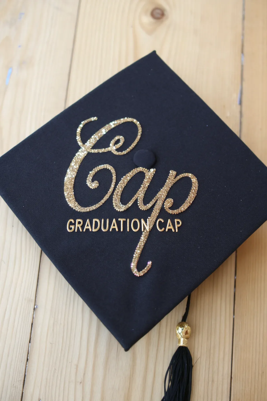 Celebrate in style with a personalized glitter monogram cap, where elegance meets minimalist charm.