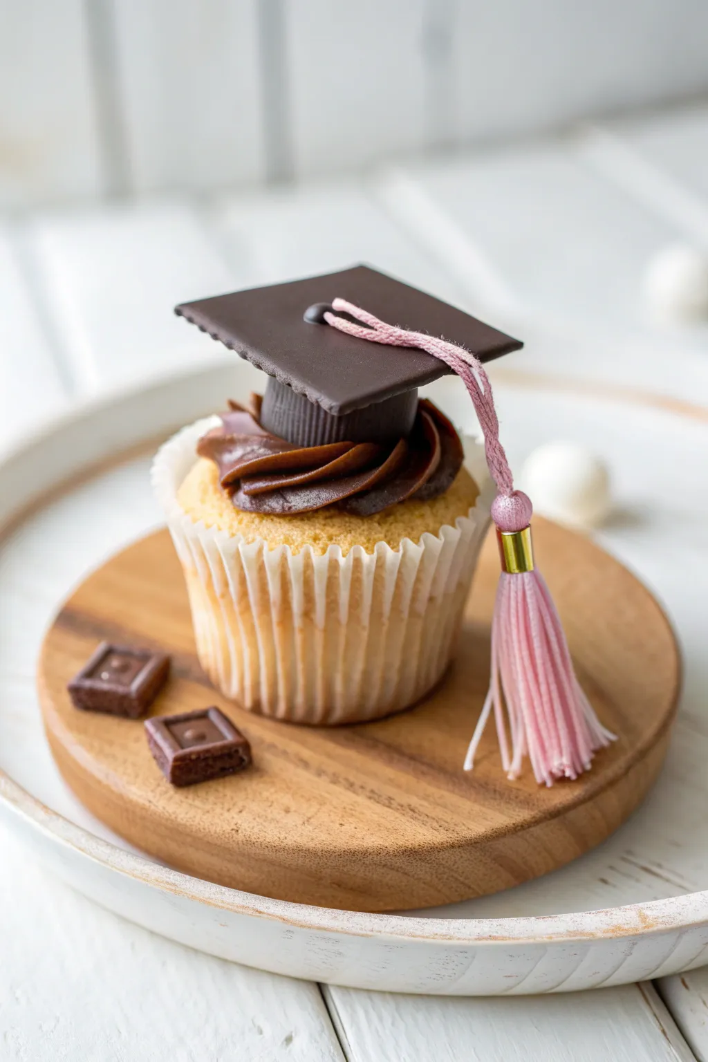 Celebrate sweet success with these charming Graduation Cap Cupcakes!