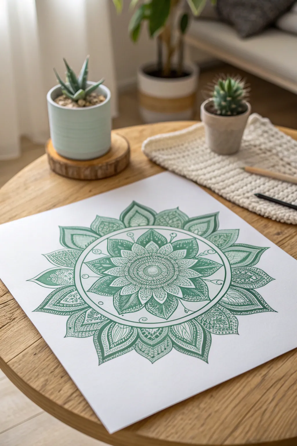 Embrace tranquility with nature-inspired mandalas, where simplicity meets elegance in every leaf and petal.