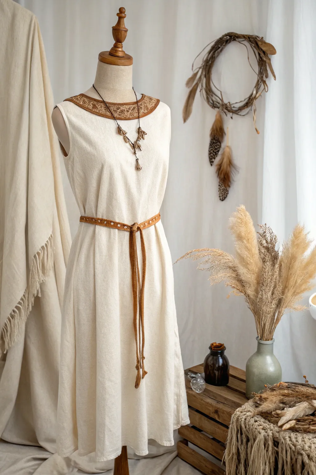 Revive nostalgia with minimalist elegance: a cult classic costume with a boho twist.