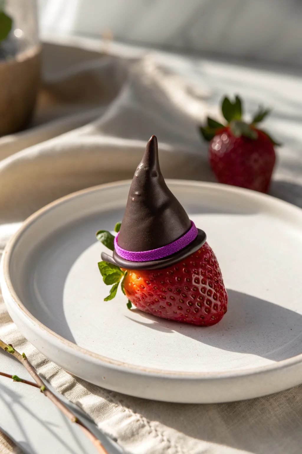 Enchant your Halloween with these charming witch hat strawberries!