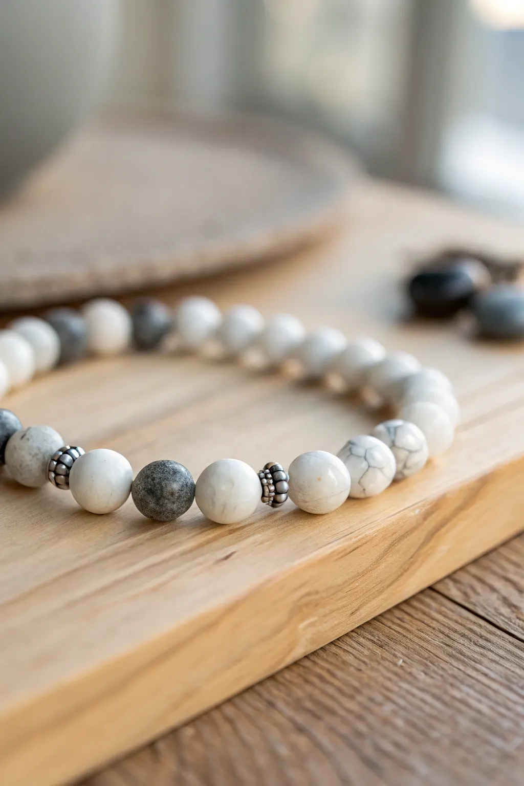 Embrace the elegance of simplicity with this monochrome bead bracelet, a perfect blend of minimalist and boho charm.