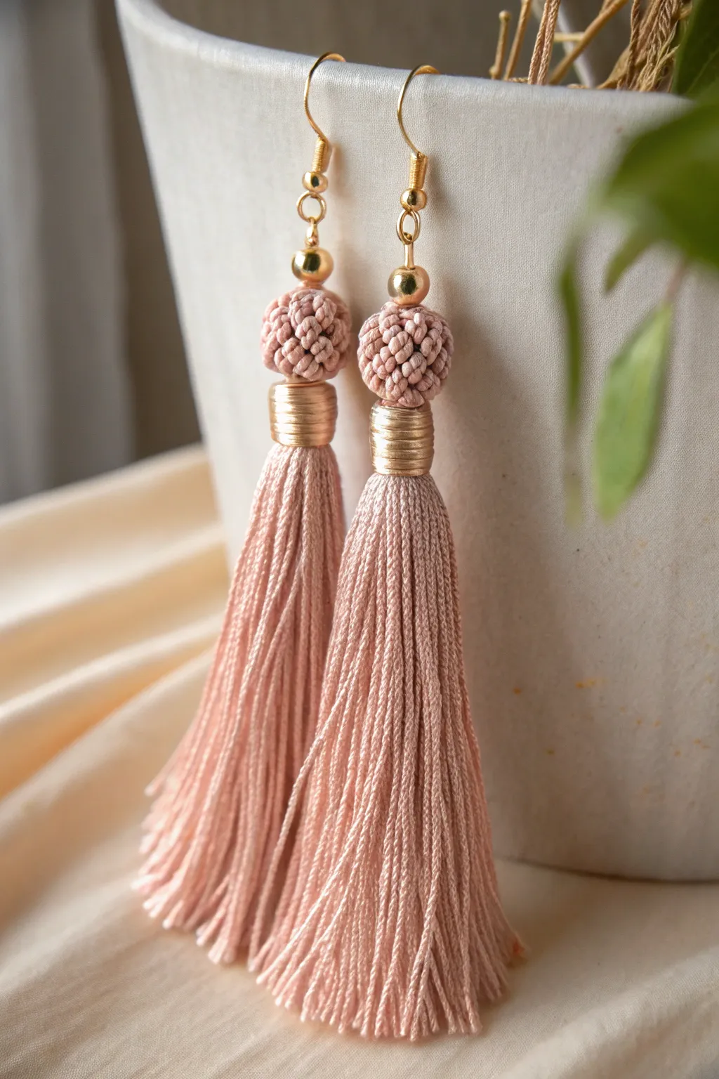 Elevate your style with these charming handmade tassel earrings, a perfect blend of simplicity and boho elegance.