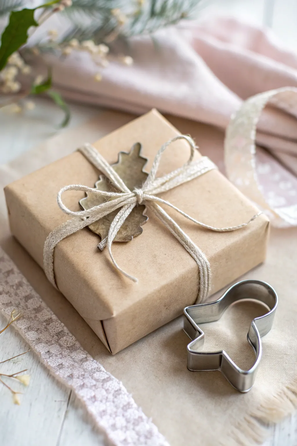 Elevate your gift with a touch of sweetness: a cookie cutter surprise for the baking enthusiast.