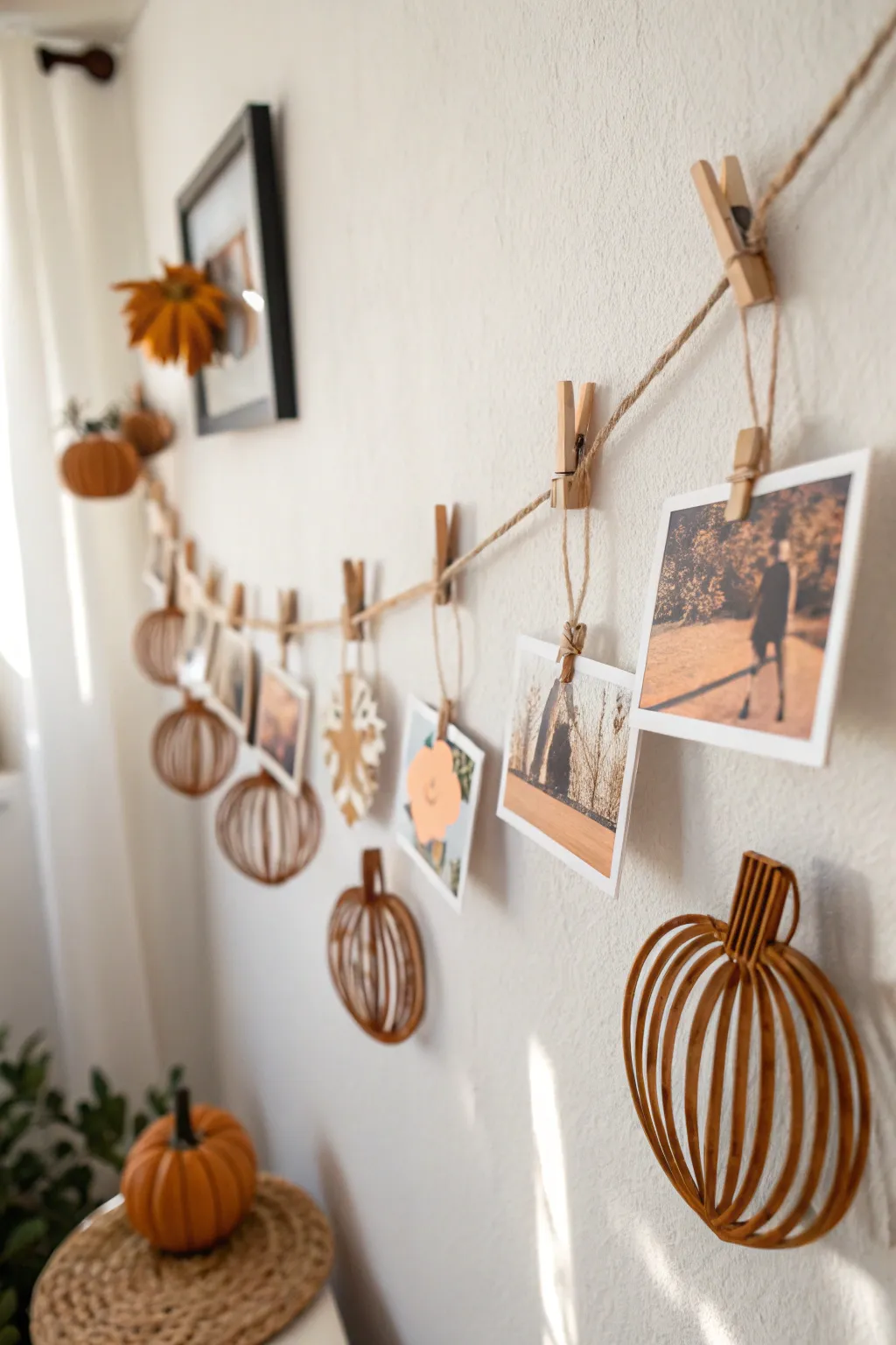 Embrace the season with charming pumpkin clips for a festive photo display.
