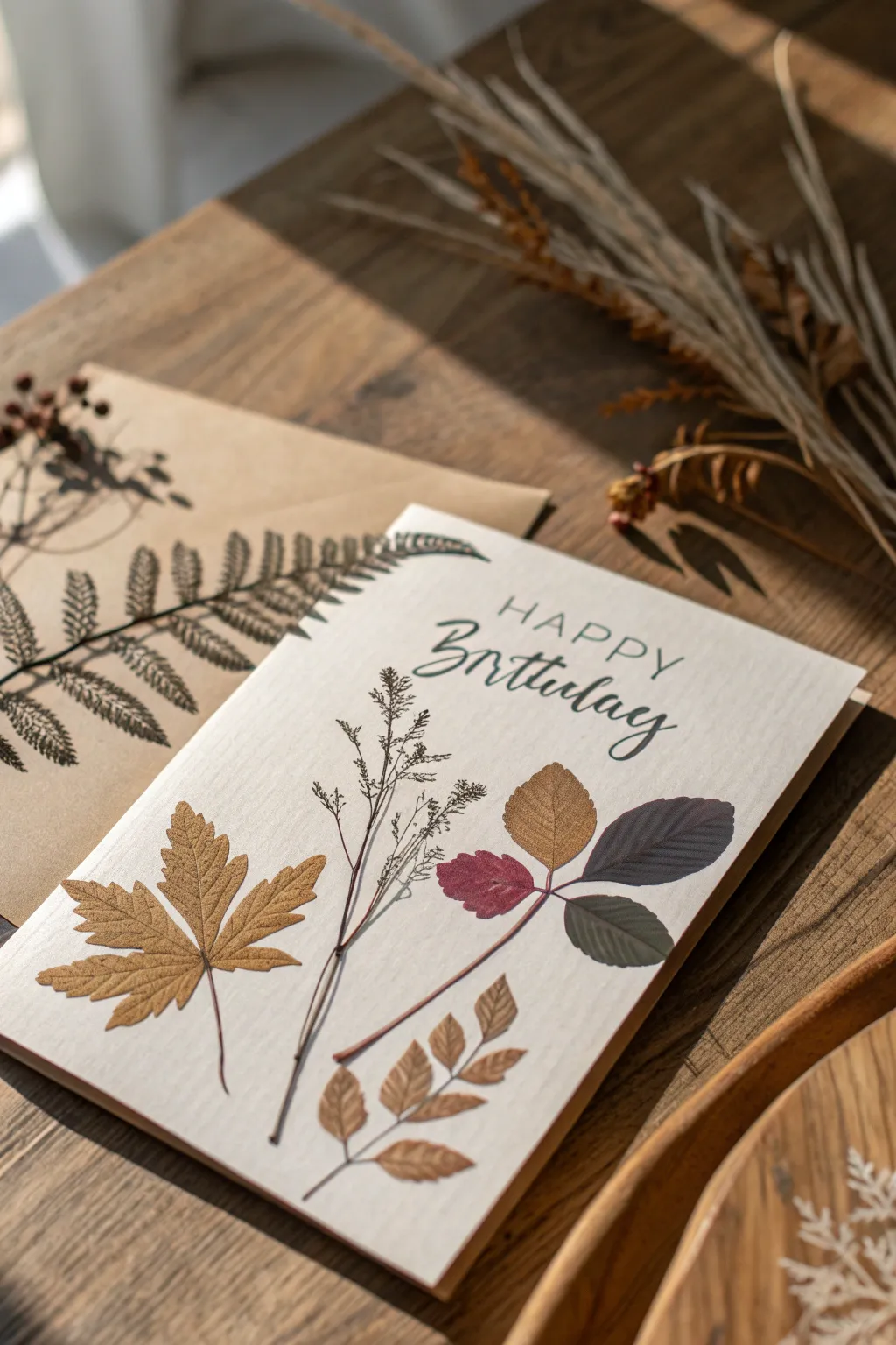 Embrace nature's beauty with a handcrafted birthday card that speaks to the soul.