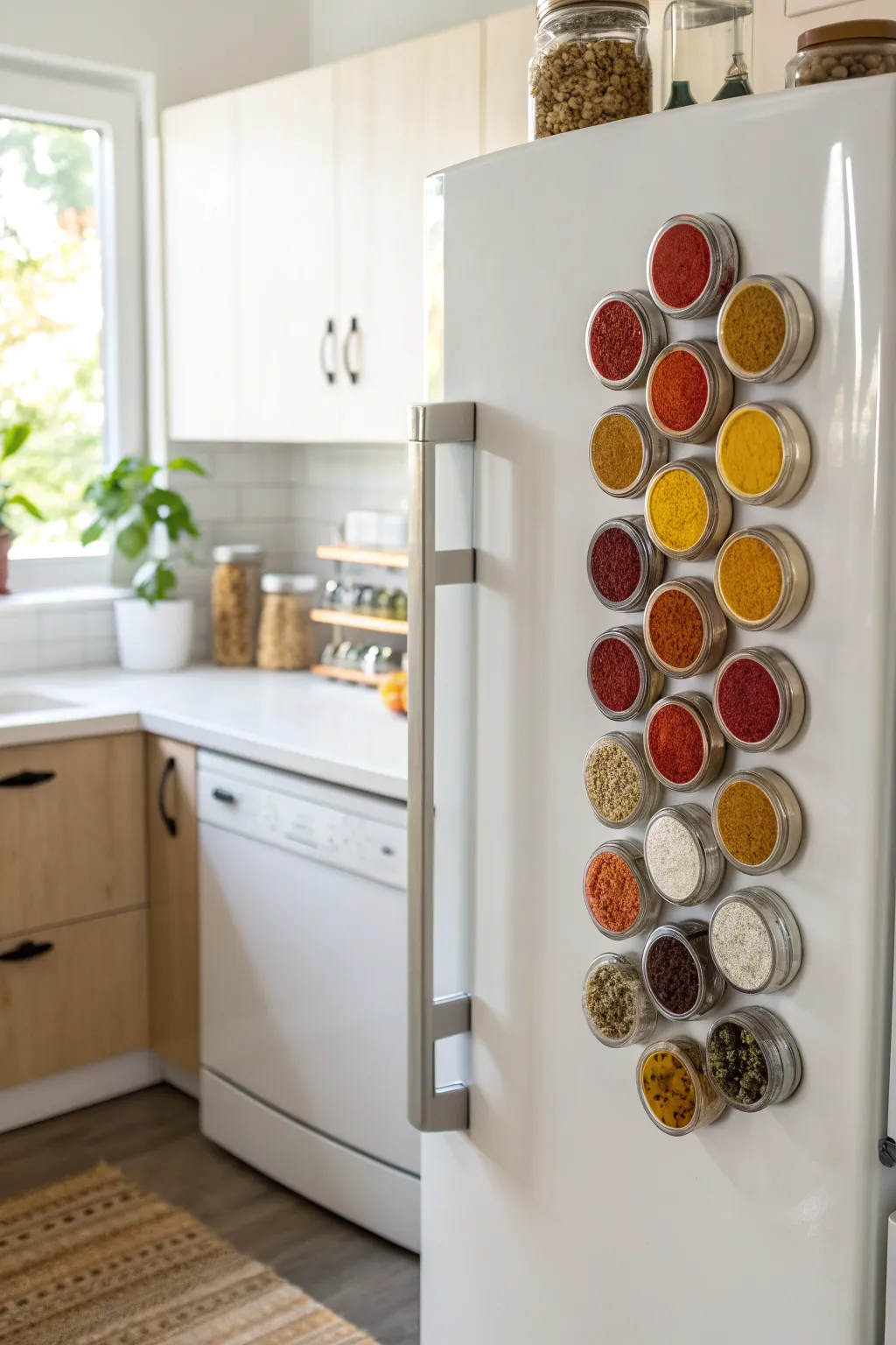 Transform your kitchen with this chic and space-saving spice storage solution!