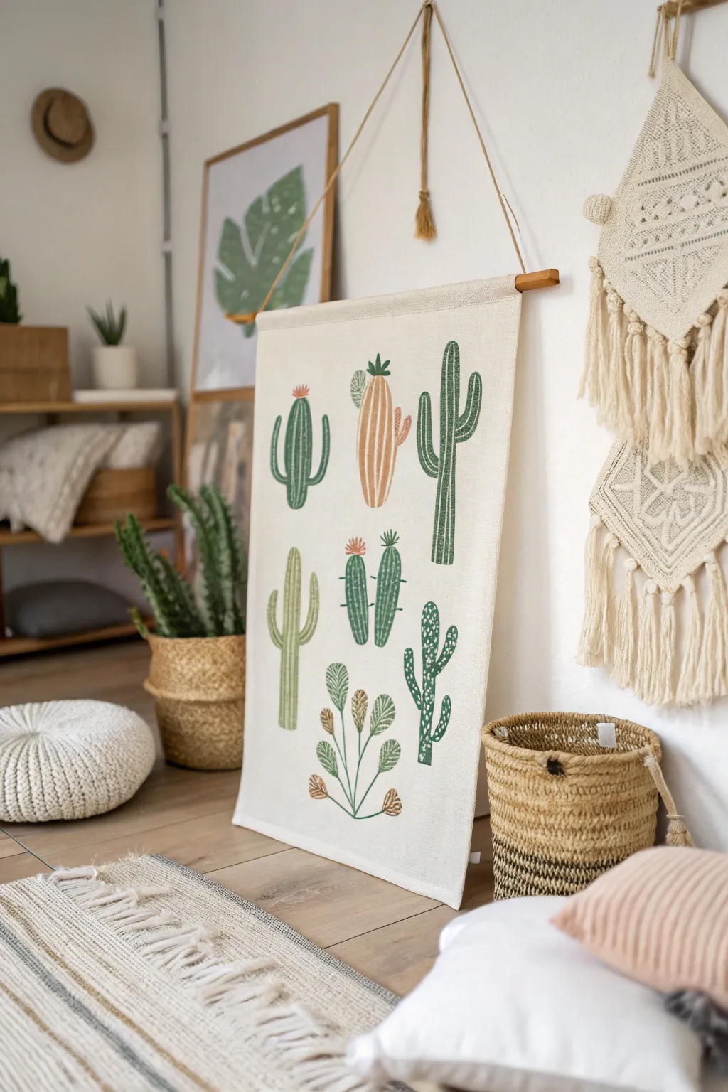 Add a touch of the Southwest to your decor with this charming Cactus Handprint Art.