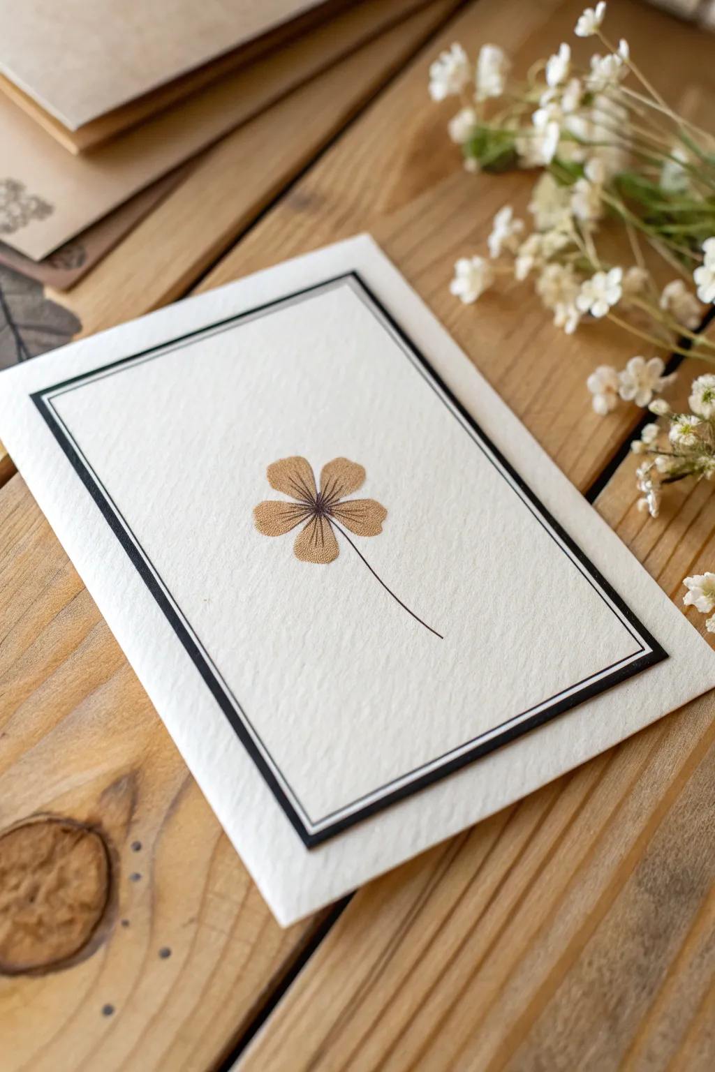 Embrace the beauty of simplicity with this minimalist handmade card.