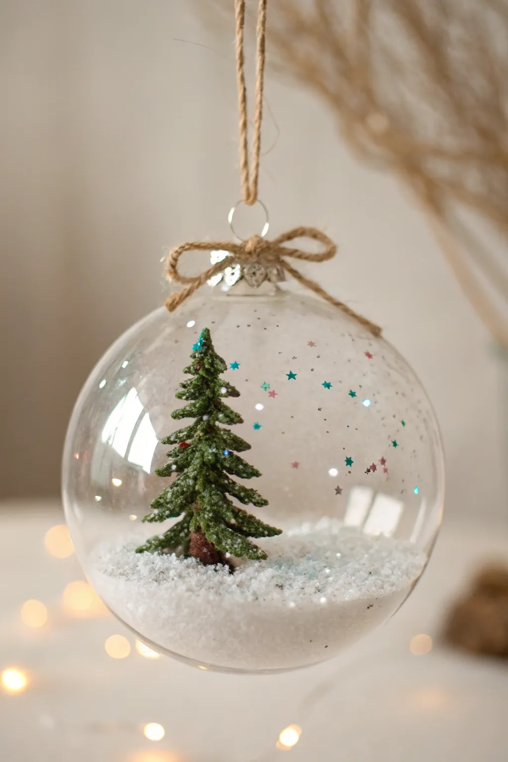 Capture the magic of the season with a clear globe ornament filled with whimsical winter wonders. 🎄✨