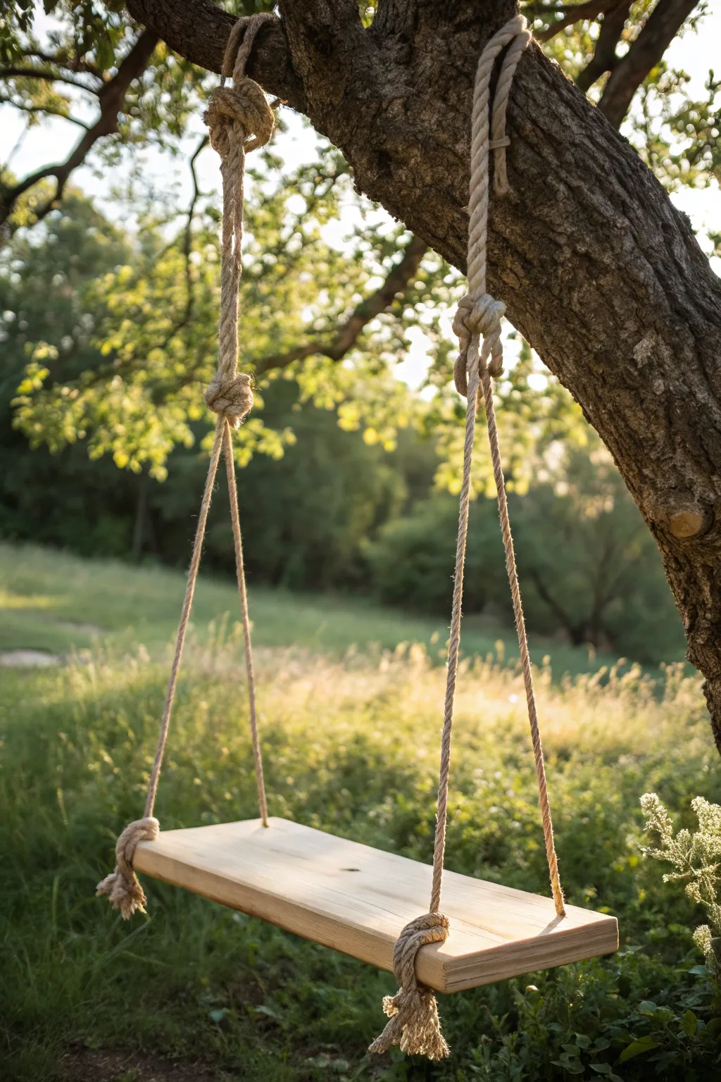 Find your bliss with a touch of nature's embrace. 🍃 #TreeBranchSwing #ScandiBoho