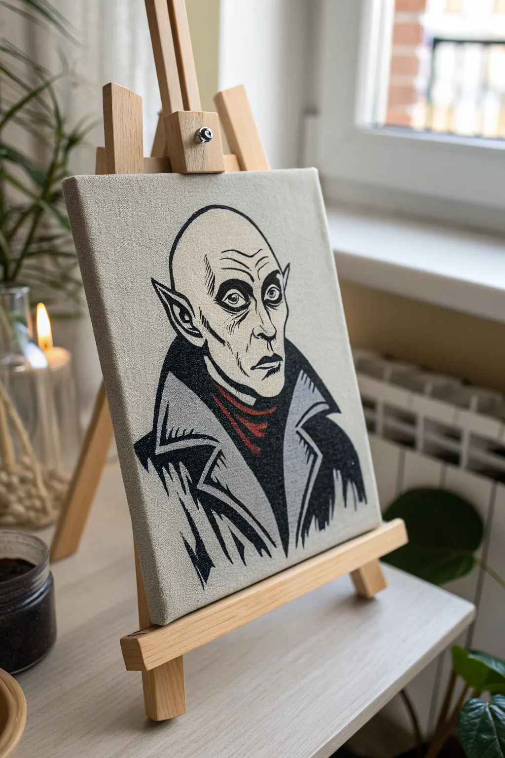 Embrace the eerie elegance of Nosferatu with minimalist artistry.