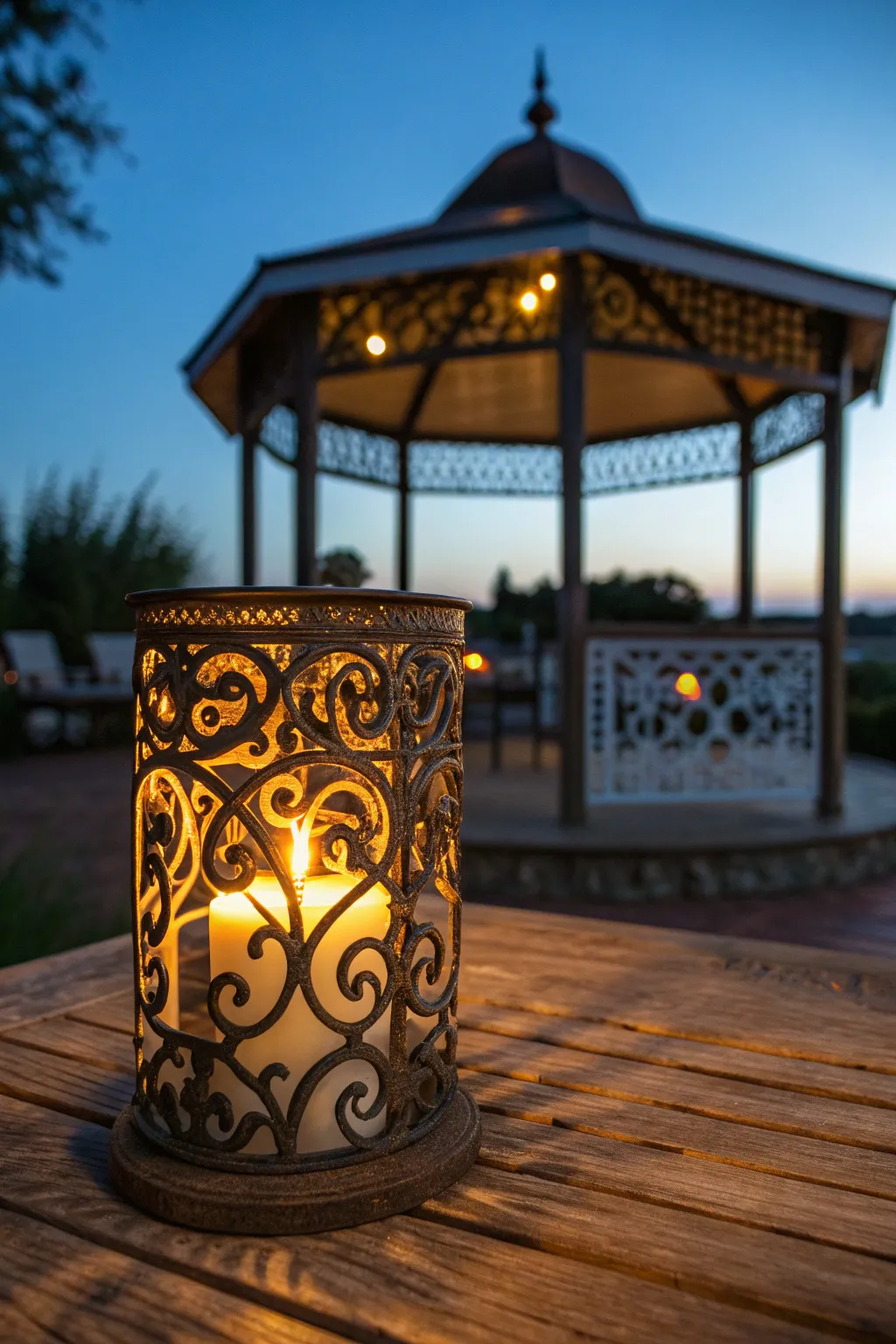 Illuminate romance with crafted elegance: the perfect addition to your gazebo.