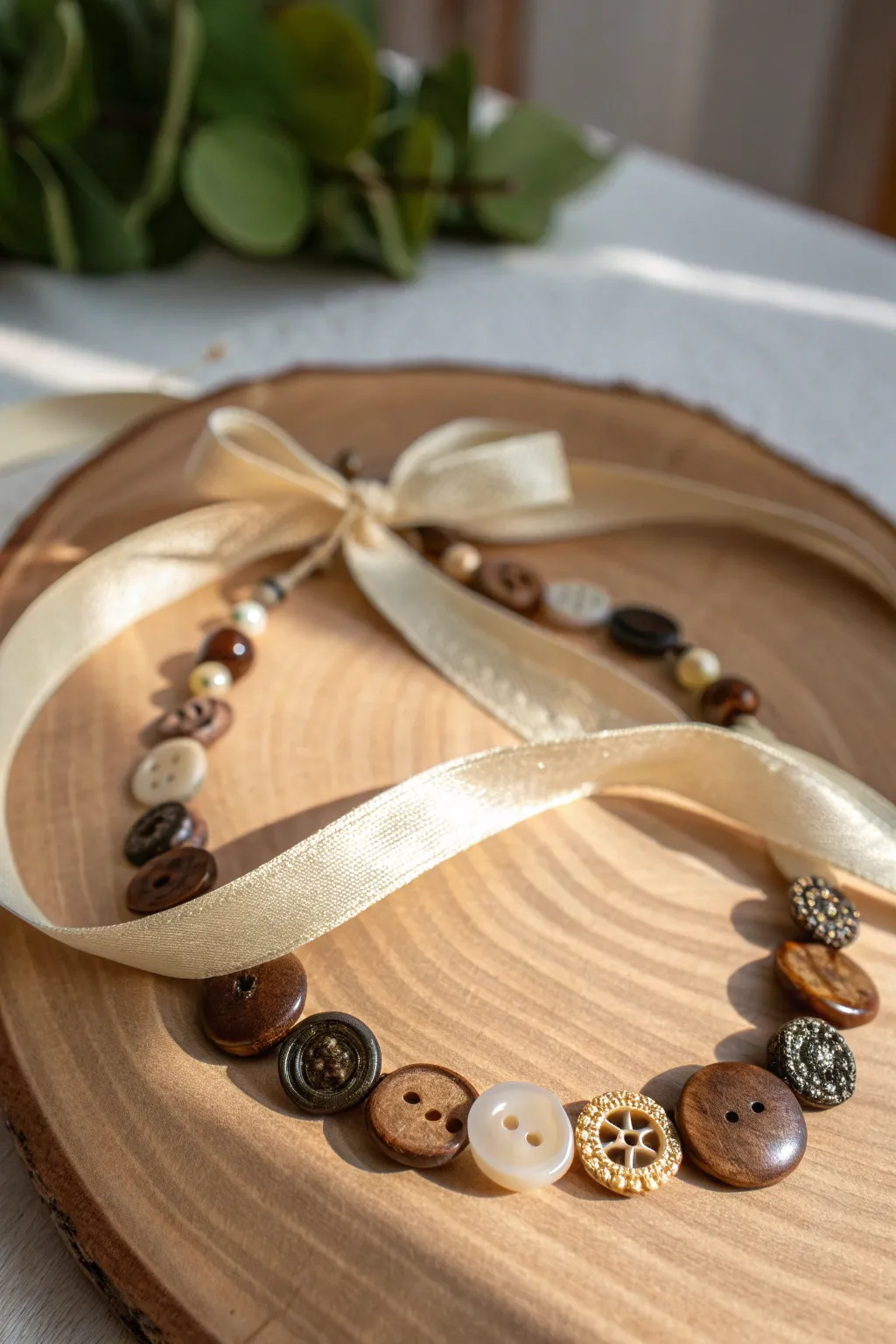 Revive vintage charm with a buttoned choker: simplicity meets elegance.