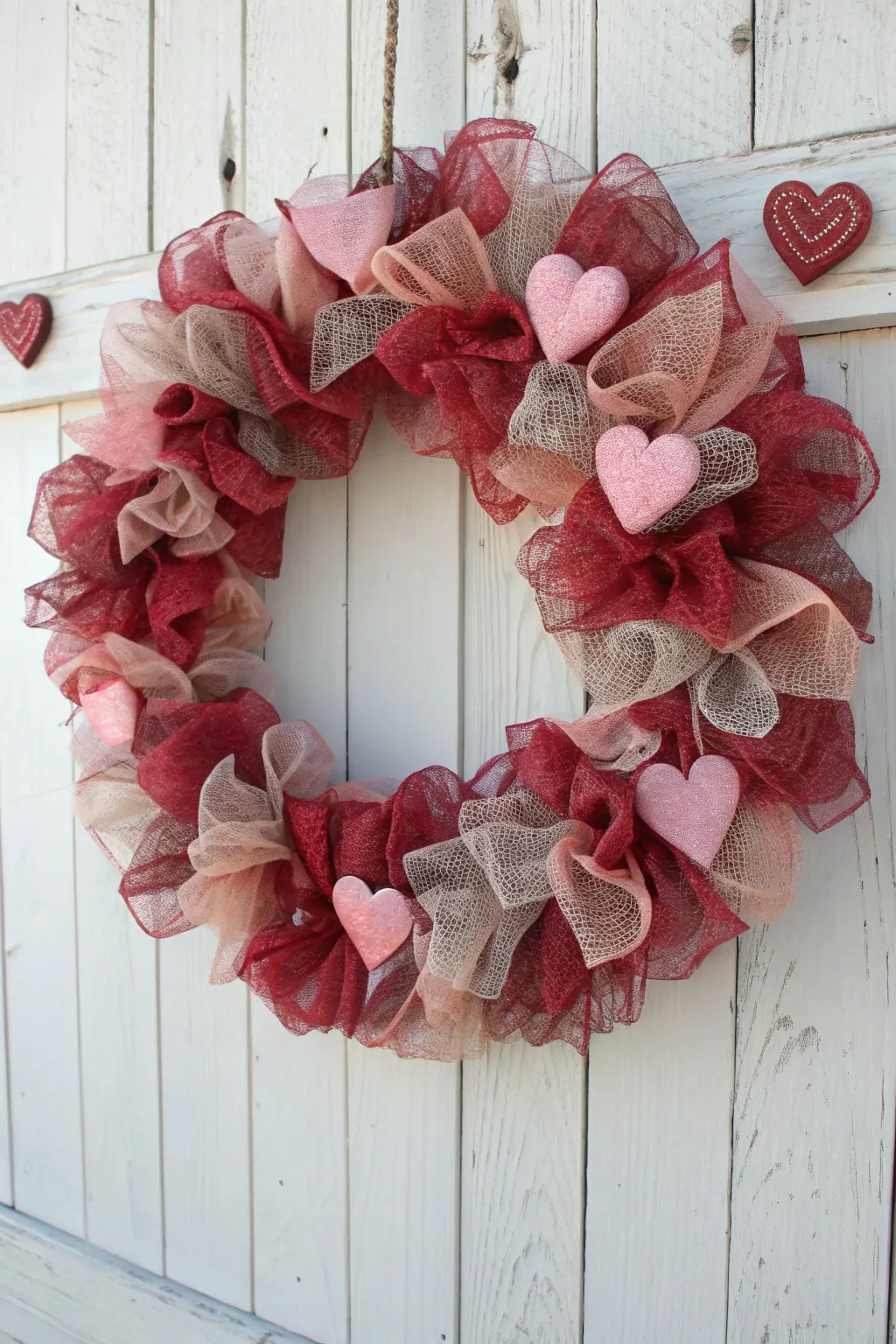 Embrace the season of love with this elegantly minimalist Valentine's wreath, a perfect blend of romance and natural beauty.
