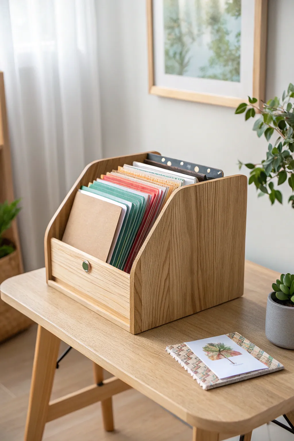 Organize your sticker collection with style and simplicity using a beautiful accordion file.