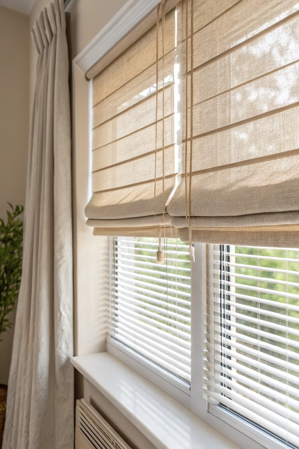 Transform your blinds with a touch of elegance and simplicity. 🌿 #DIYHomeDecor #ScandinavianStyle
