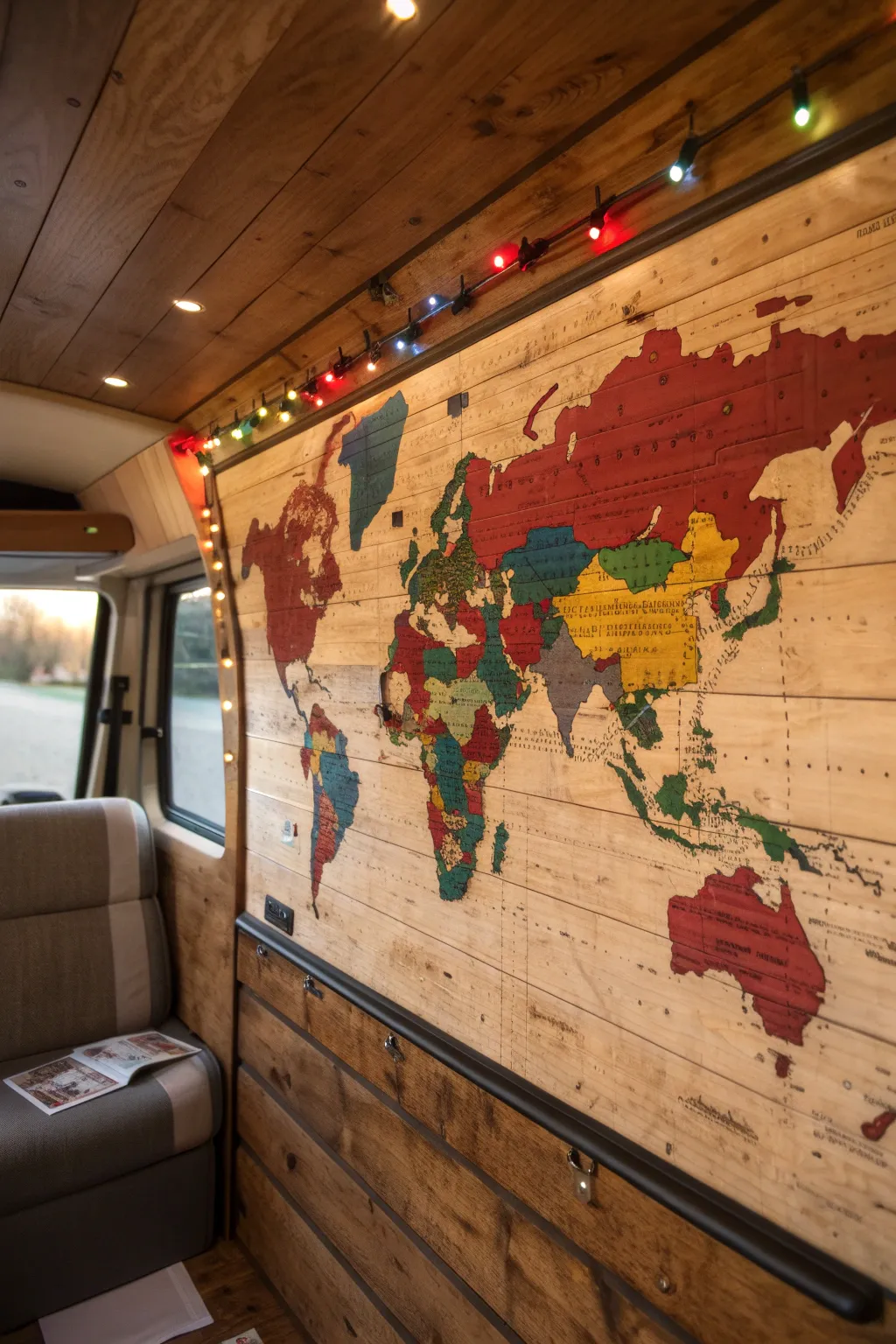 Track your adventures in style with this handcrafted map wall art, perfect for the modern camper.