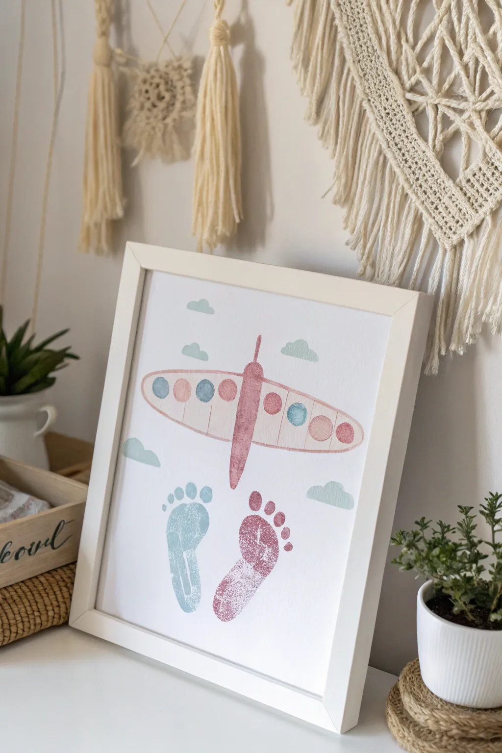 Take flight into creativity with your little one's footprint art!