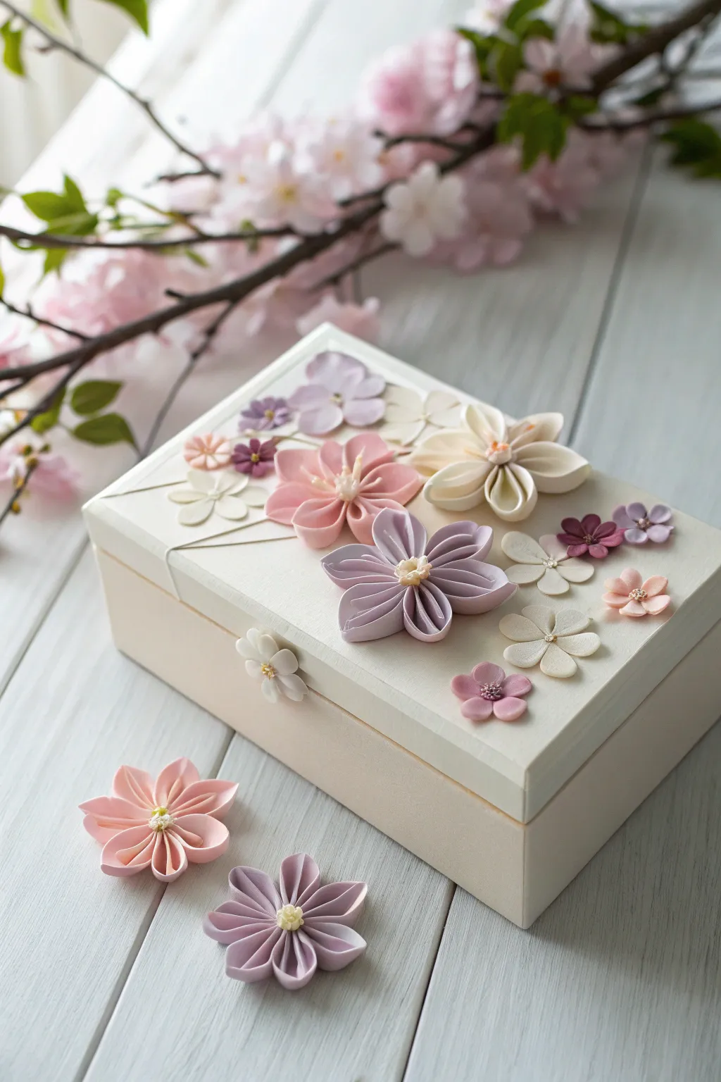 Infuse your gift with the charm of nature: delicately crafted blooms for a touch of elegance.