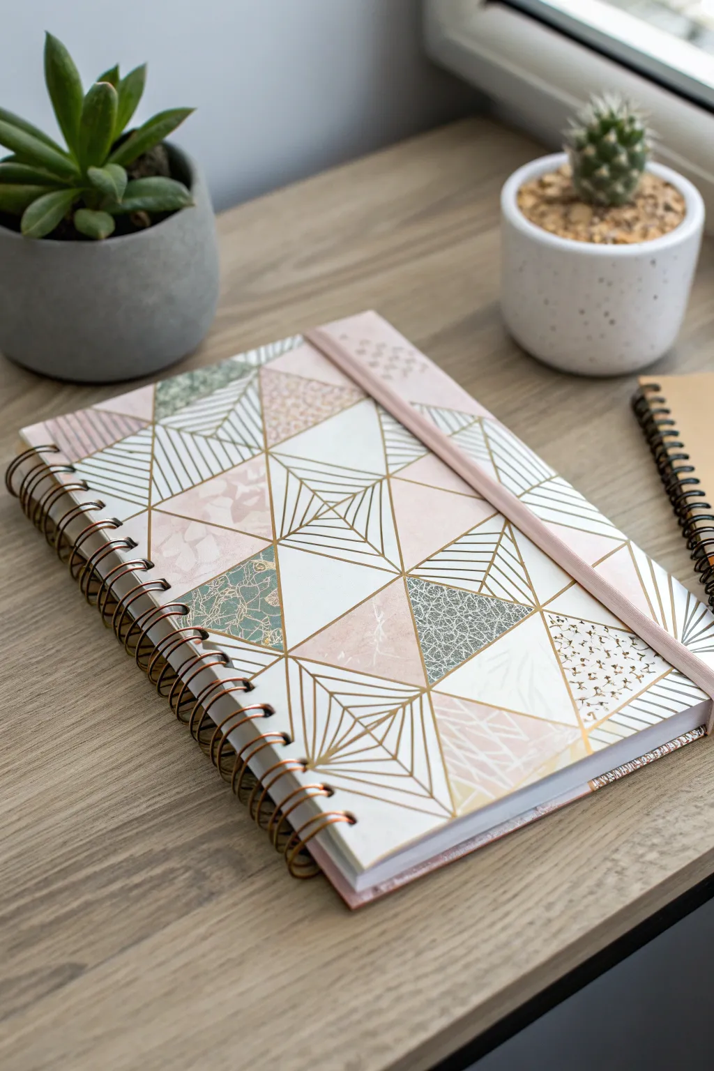Elevate your journal with modern geometric elegance. Perfect blend of simplicity and style!
