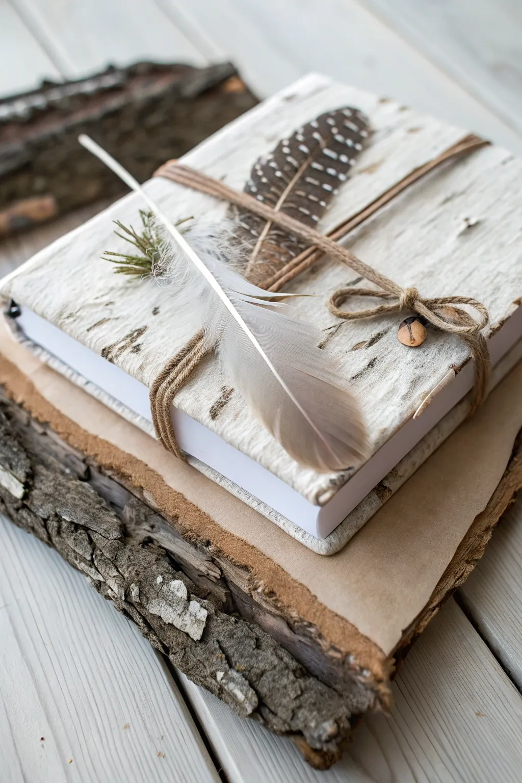 Embrace the beauty of simplicity with natural textures in your junk journal.
