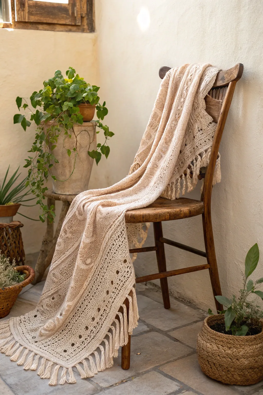 Wrap yourself in elegance this spring with a handcrafted shawl that whispers warmth and style.
