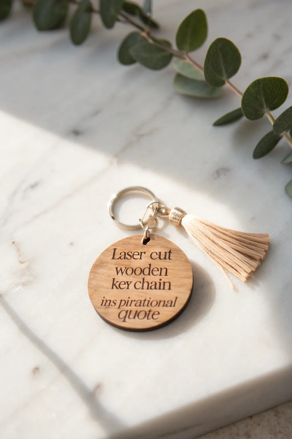 Carry inspiration wherever you go with this elegantly engraved quote keychain. A touch of minimalist beauty with meaningful words.