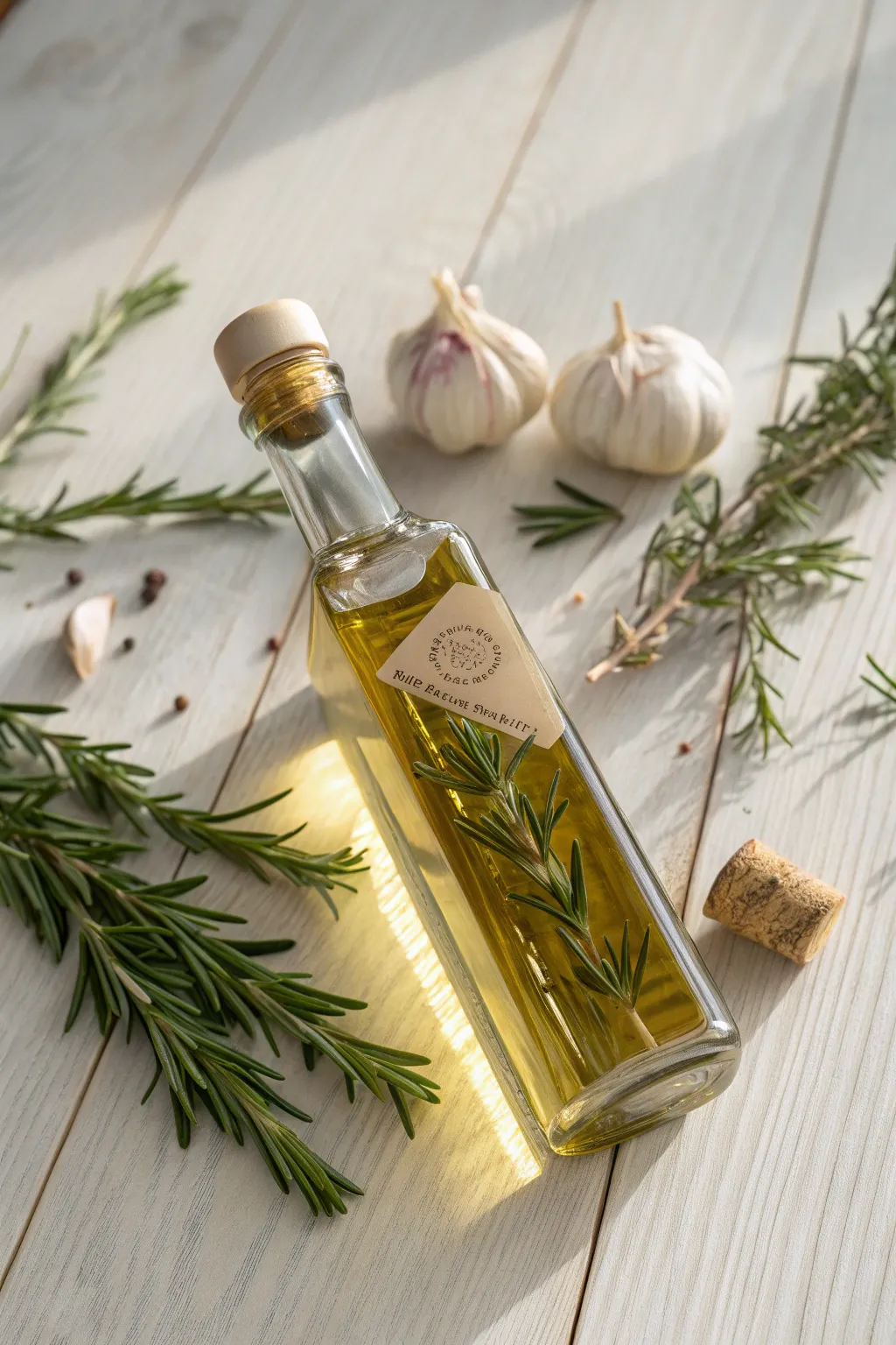Elevate your Valentine's gift with a touch of gourmet simplicity: Homemade rosemary-infused olive oil.