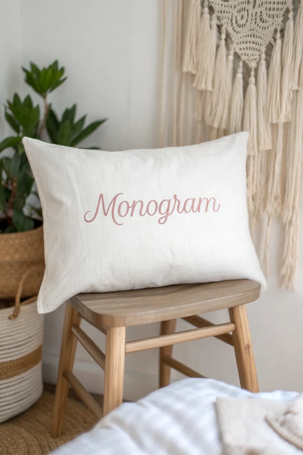 Elevate your space with the timeless elegance of monogrammed decor.