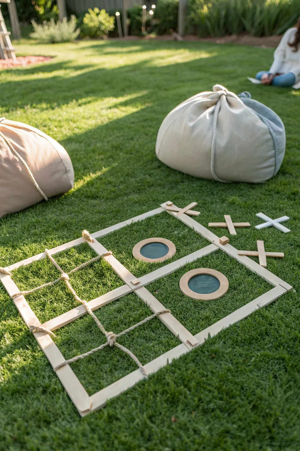 Elevate your outdoor fun with a giant, Scandinavian-inspired Tic Tac Toe game.