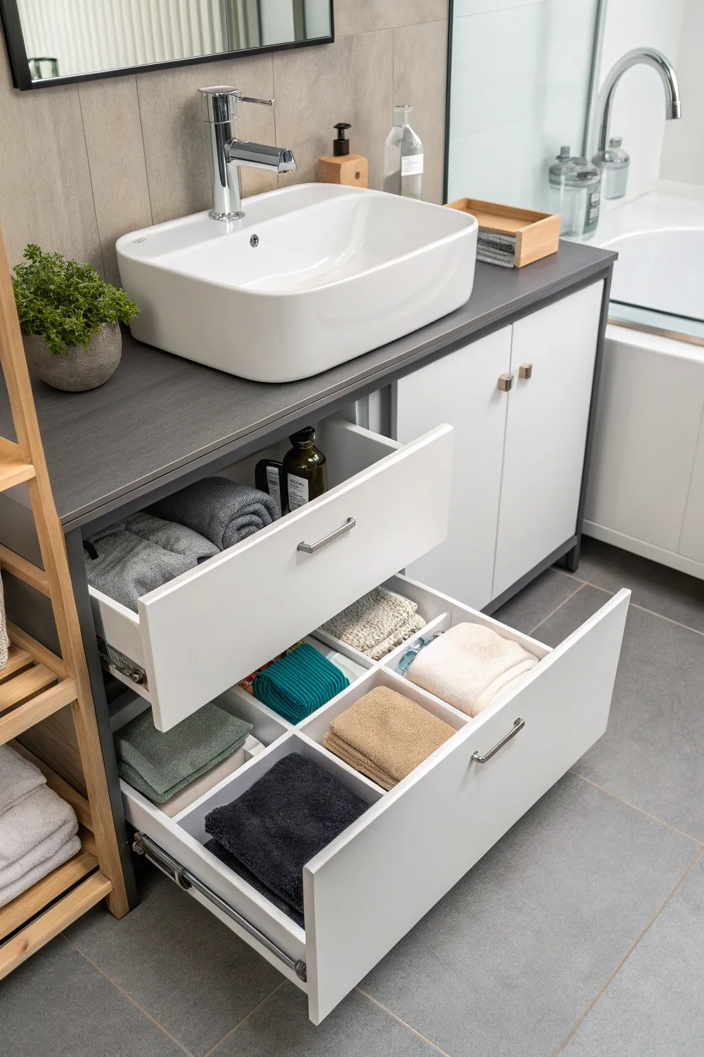 Drawer systems offer a clean and accessible litter box solution.