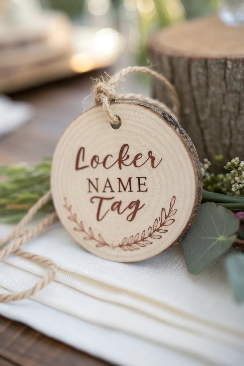 Elevate your locker with the art of calligraphy—where simplicity meets elegance.