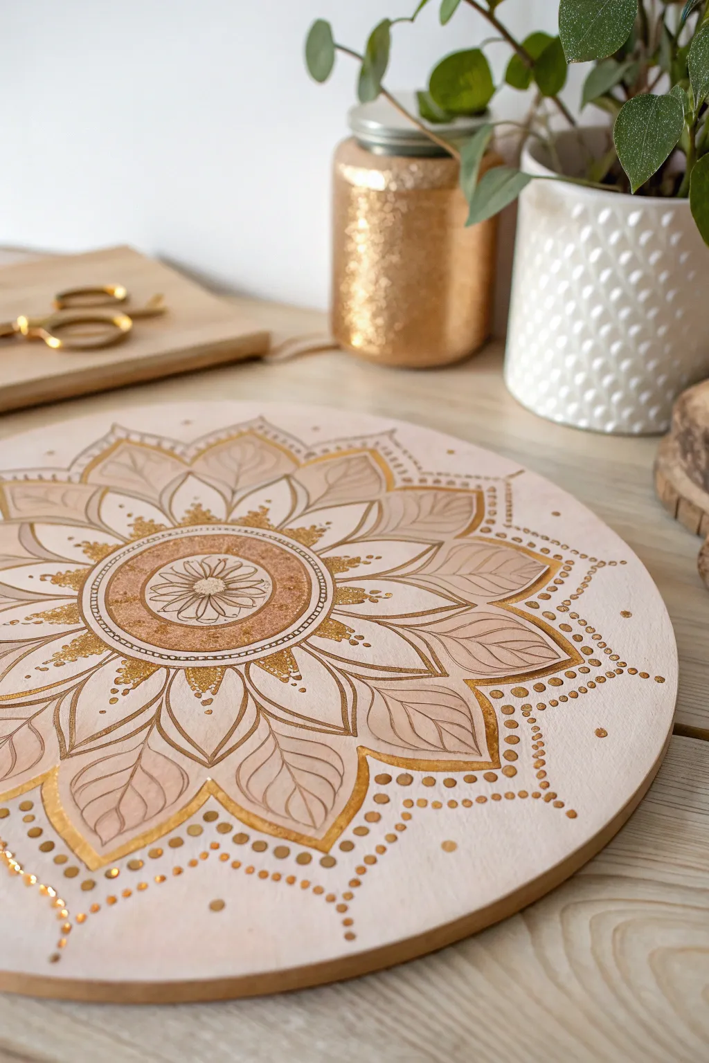 Illuminate your creativity with these dazzling foil leaf mandalas.