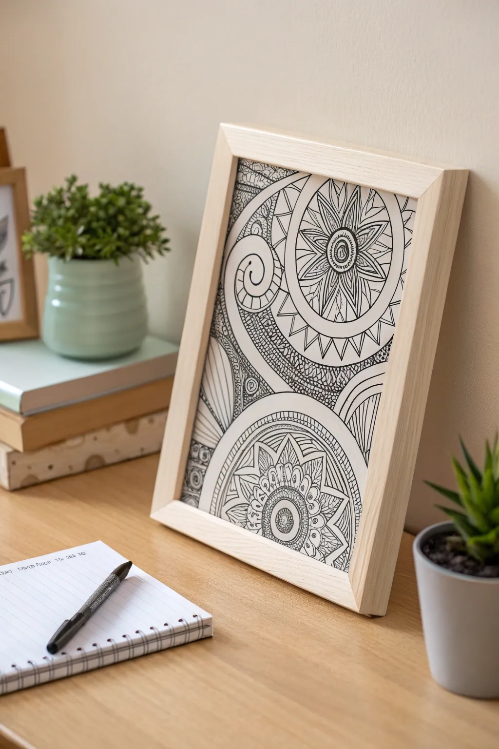 Embrace tranquility with the art of Zentangle—where simplicity meets elegance. 🌿✏️ #MindfulArt #MinimalistDesign