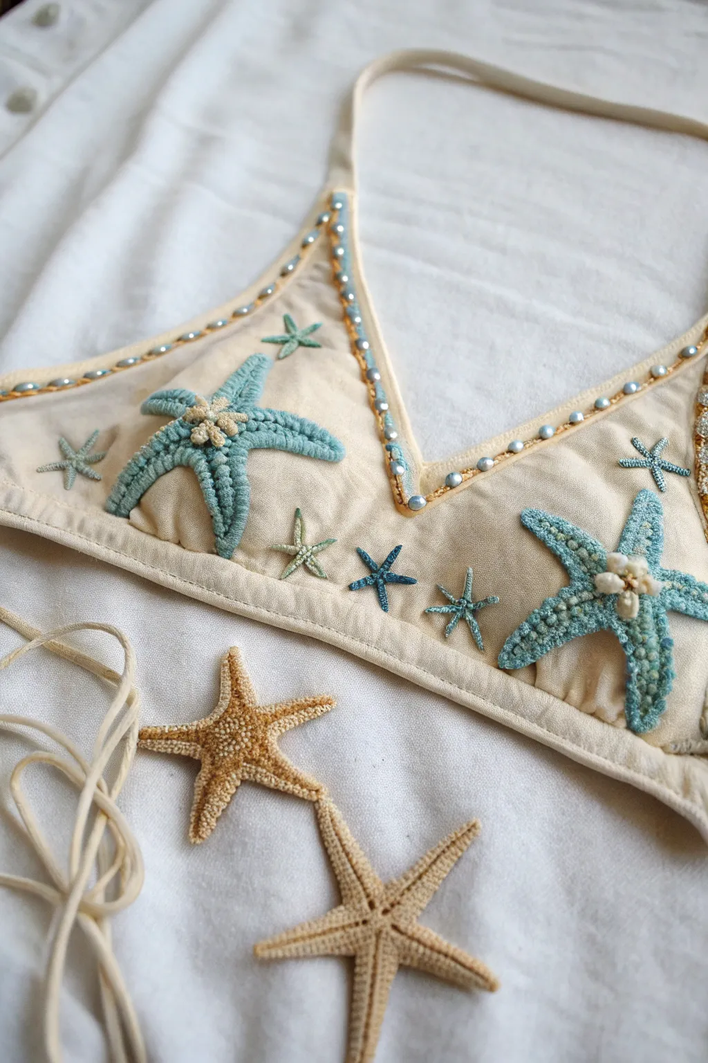 Embrace your inner 'Sea Star' with this beautifully embellished mermaid top. 🌊✨
